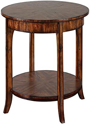 Uttermost Carmel Distressed Veneer Lamp Table