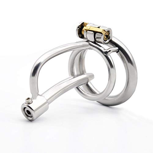 Bondage Masters Chastity Cage, Adjustable Urethral Tube Silver Chastity Device