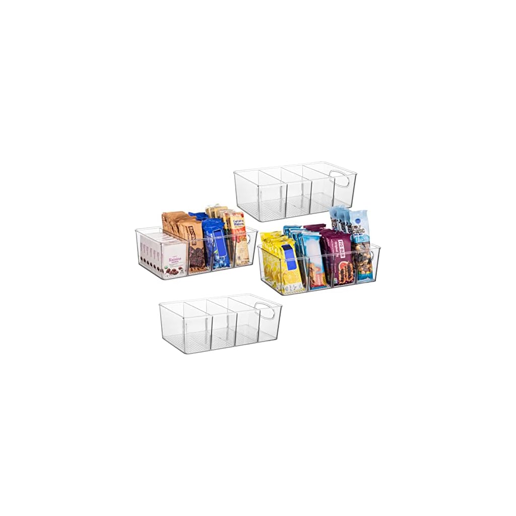 ClearSpace-Plastic-Pantry-Organization-and-Storage-Bins-with-Removable-Dividers--Perfect-Kitchen-Organization-or-Kitchen-Storage--Fridge-Organizer-Refrigerator-Organizer-Bins-Cabinet-Organizers