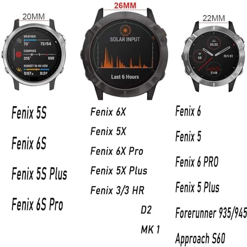 Correas de reloj de repuesto metálicas Easyfit contra roturas para Garmin Fenix 7