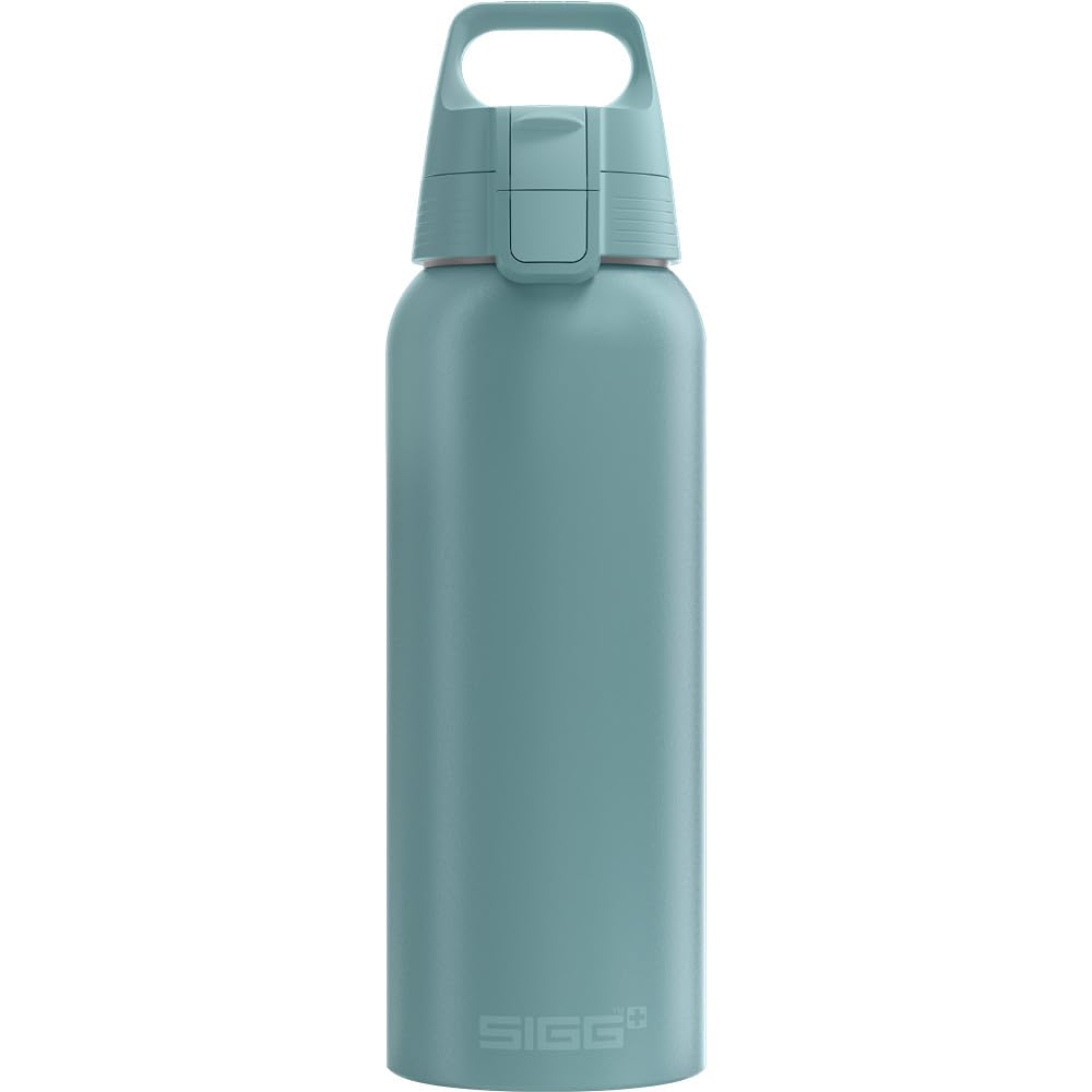 SIGG - Aluminum Water Bottle - WMB One Morning Blue - ClimatePartner Certified - Suitable for Carbonated Beverages - Leakproof & Lightweight - BPA Free - Bluen -1.0 L