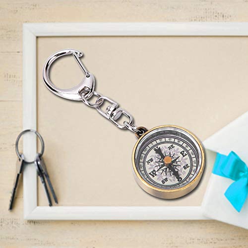 Bússola de bolso, chaveiro de bússola, mini ao ar livre para caminhadas em alpinismo