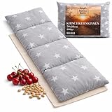 KORN&KERN Manufaktur® Kirschkernkissen Wärmekissen 20x50 cm – 800 g – Mikrowellengeeignet – Natürliches Wärmekissen mit Kirschkernen – Sternenmuster – Heißwasserflaschen-Alternative
