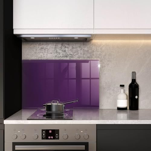 Plaque de protection induction violette 80x52cm Wallfluent pour plan de cuisson - 4