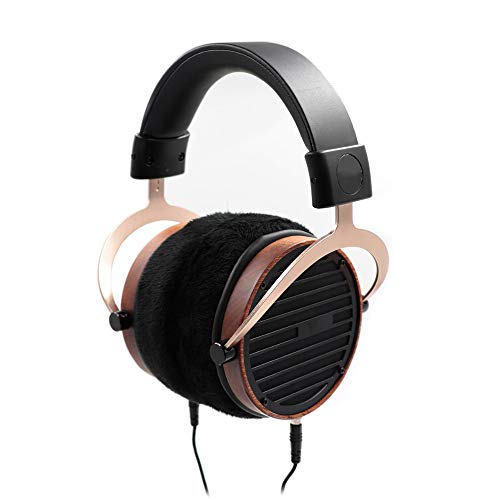 BoMan Auriculares de Estudio Auriculares Planos magnéticos con Espalda Abierta Orthodynamic 101Mm Diafragma Compuesto Ultraligero Auriculares Apreciación Musical Equipo de Podcast