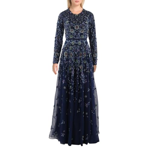 Navy Sequined Formal Dress by Mac Duggal