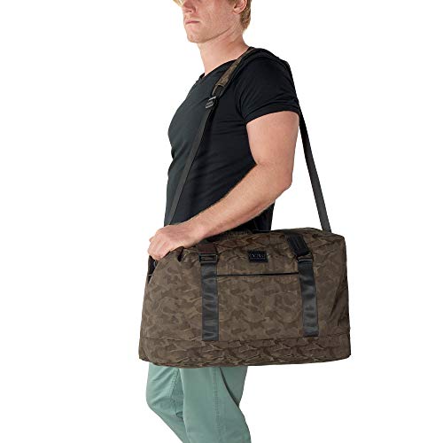 lamaki Camo Street Style Duffel Bag Overnight Weekender Fashionable Gym Travel Fitness Yoga Lifestyle Carry On Trolley Handle Hands Free Shoulder strap for Women and Men 28L