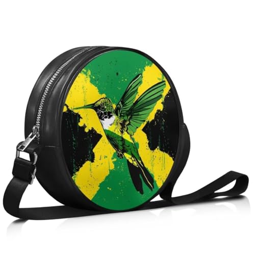 Coldinair Hummingbird Floral Shoulder Bag for Women Leather Crossbody Shoulder Handbags Circle Crossbody Purse