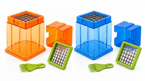 Image of D-Search Manual Potato Chipper & Vegetable Cutter with 2 Stainless Steel Blades, French Fries Maker, Finger Chips Cutter for Potato, Carrot, Cucumber & Vegetable Cutting Tool