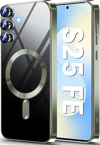 Coque pour Samsung S25 FE compatible avec MagSafe - Protection transparente TPU souple 5G