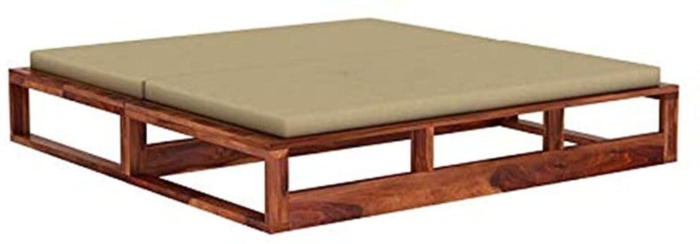 Image of Bed Solid Sheesham Wood for Your Bedroom Delivery Condition-DIY(Do-It-Yourself) Solid Wood King Bed (Finish Color - Honey Finish, Delivery Condition - DIY(Do-It-Yourself))