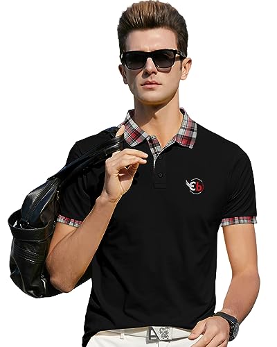Image of EYEBOGLER Polo Neck Half Sleeve Printed Casual Tshirt for Men