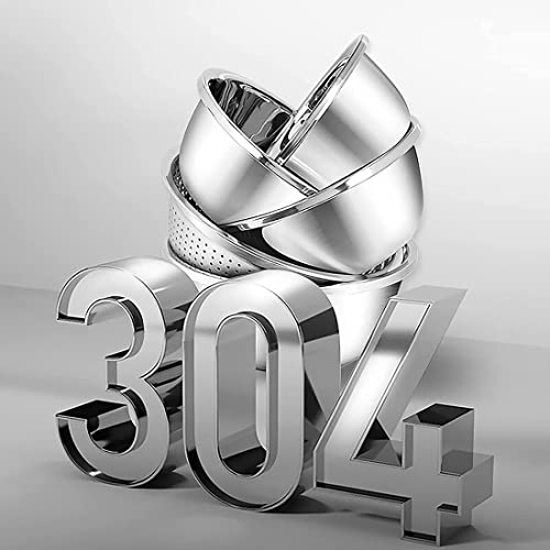 Forkaler Stainless Steel Bowl,Metal Bowls,Stainless Steel Basin,Heavy Duty Deeper Edge Mirror Finish Dishwasher Safe Bowl, 13.3*4.9Inches #TOP5