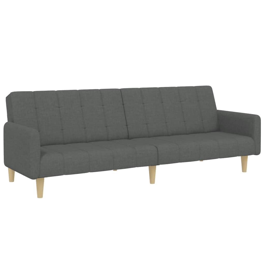 Homgoday Sofá Cama de 2 plazas con Taburete Tela Gris Oscuro, Sillones de Televisión, Sofás de Descanso Relax, Sofas De Salon, Hogar Sofa Muebles，Asientos Tapizados para Salón