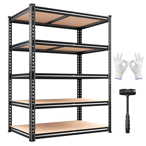 REIBII Heavy Duty 5-Tier Garage Storage Shelves