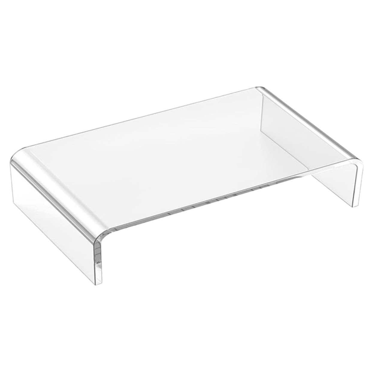 Supporto per Computer da Scrivania in Acrilico Trasparente Base Rialzata per Monitor e Laptop Ergonomico per Ufficio Dimensioni Grandi Resistente e Stabile per Posizione