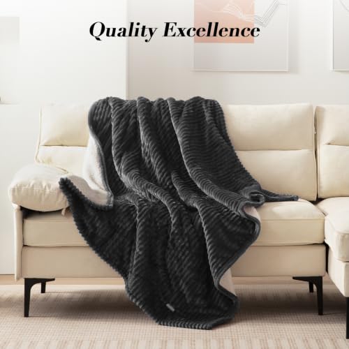 Image of Westinghouse Heated Throw Blanket, Fast Heating Blanket, 50x60 Inch Chacoal | Soft Flannel Sherpa Electric Throw with 6 Heating Levels & 2-10 Hours Auto Shut Off, ETL Certification, Machine Washable