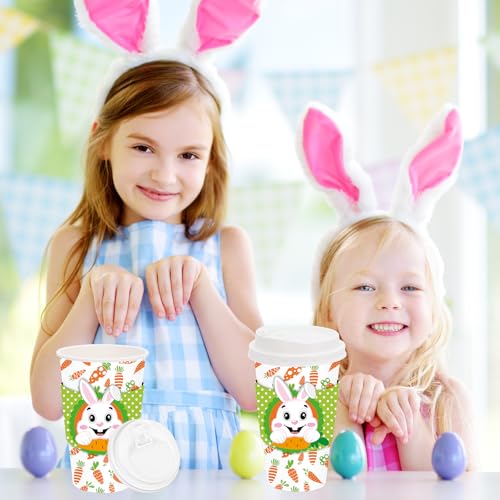Gobelets café jetables lapin de Pâques pour buffet et réception de printemps - 6