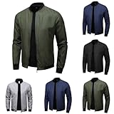 Chaqueta de Hombre Regular Fit Casual Ropa Deportiva Chaquetas Ligeras Chaquetas de Hombre Chaqueta de Béisbol Informal Inteligente Chaquetas Cortavientos Ligeras Chaqueta de Verano al Aire Libre