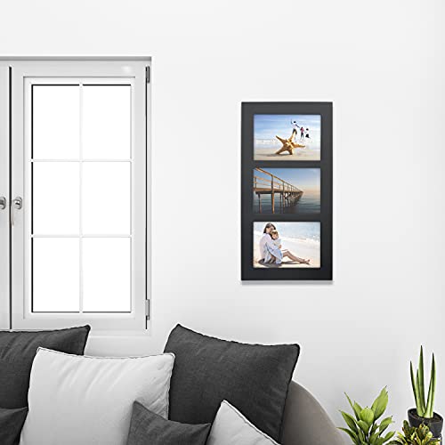 Malden Three-Opening Black Wood Collage Frame #TOP7
