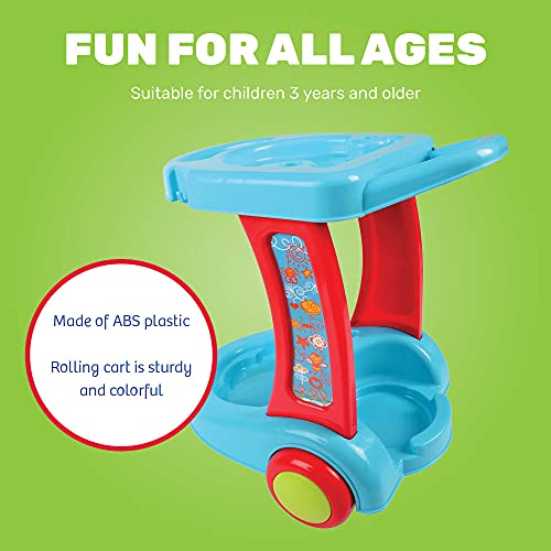 Constructive Playthings Kid-Sized Little Helper Cleaning Trolley With Play Vacuum Cleaner, Sweeper And Duster For Toddlers, 12-Piece Set #TOP5