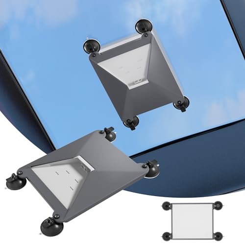 Starlink Mini Suction Cup Mount, 2 in 1 Starlink Mini Liquid Protective Case Cover Suction Mount Kit for Sunroof Mounting Truck, Boat, Car Roof, RV Window Grey