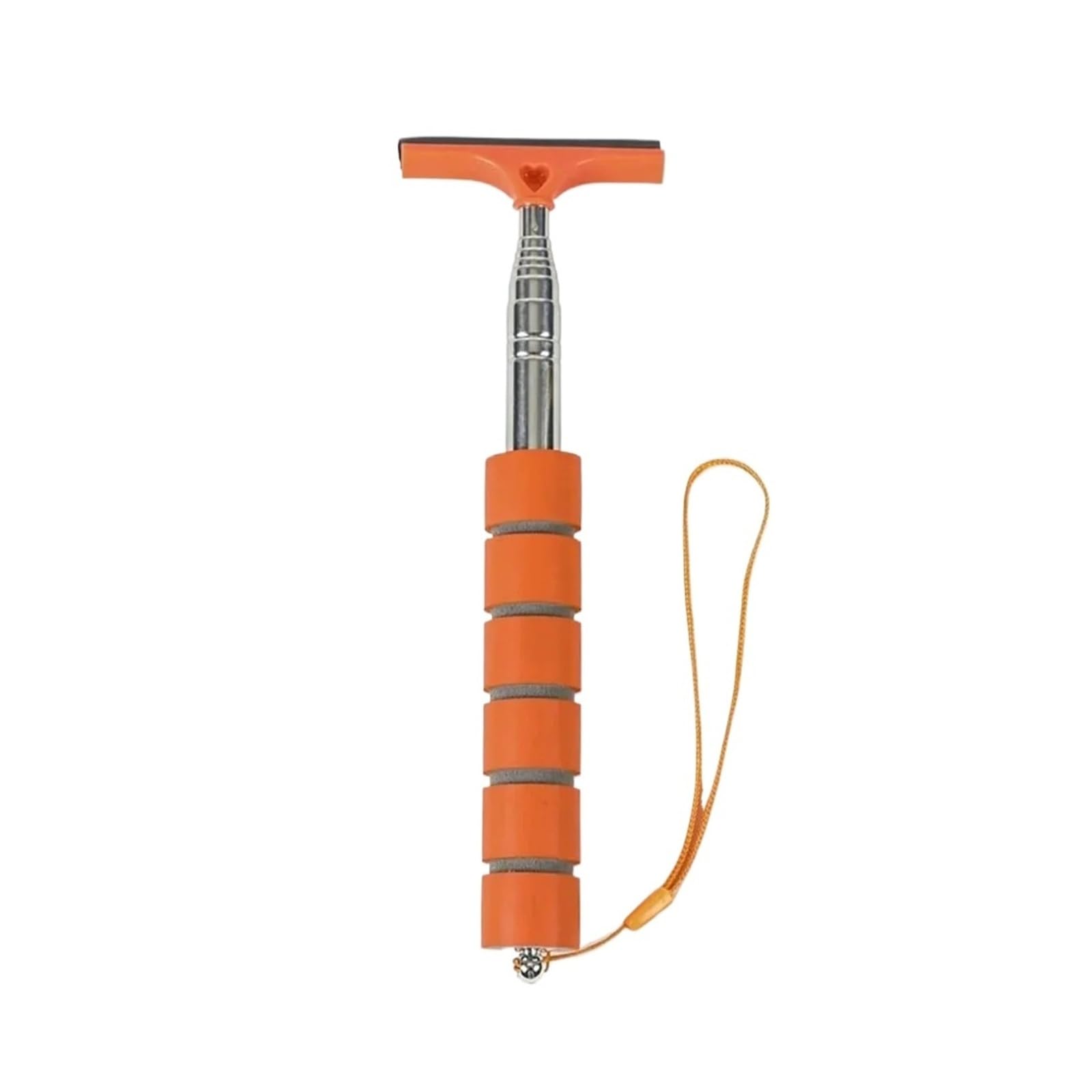 Car rearview mirror wipers Telescopic Car Mirror Wiper Retractable Stainless Steel Brush(Orange)