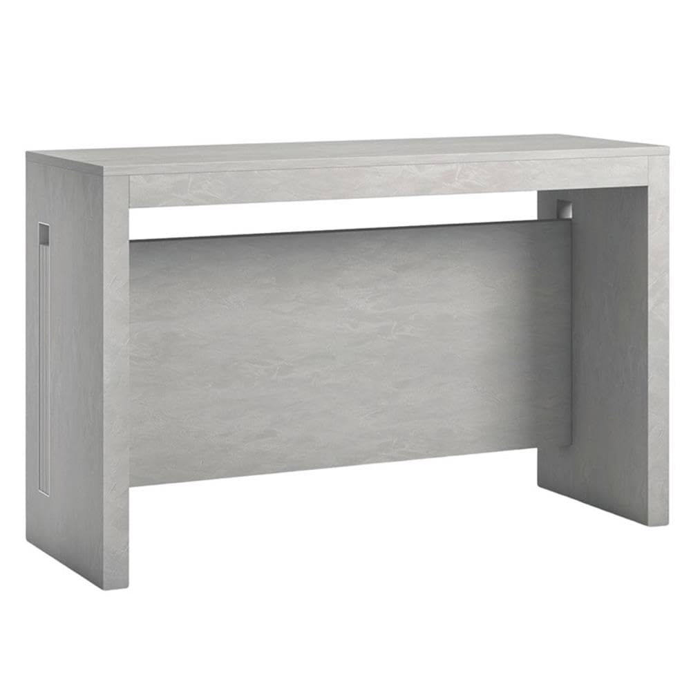 Casabianca Home Elasto Extendable Console Dining Table for Small Spaces with 2-10 Seats - Expandable from 17.5" to 73", Light Gray