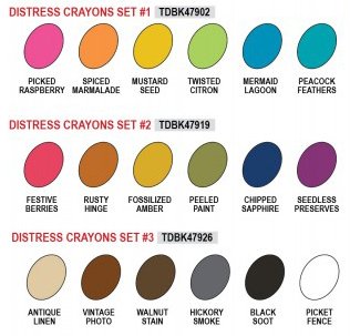 Ranger Tim Holtz 24 Distress Crayons Sets #1, #3, #4, #5