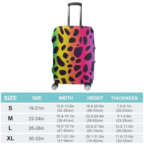Rainbow Leopard Print Luggage Cover Suitcase Protector Travel Baggage Covers for Men Women XL2