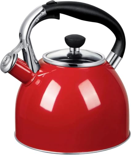 Rorence Whistling Tea Kettle for Stove Top 2.5QT Stainless Steel Tea Pot