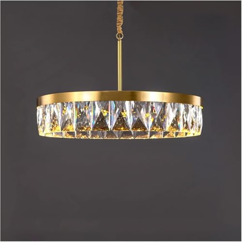 Lampe suspendue en cristal de prestige au design moderne et rond