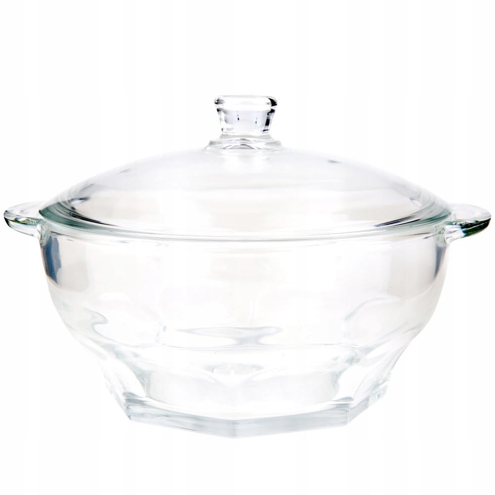 Luminarc Suppenschüssel Suppenschale Suppenterrine mit Deckel aus Glas Granity (2,5 L)