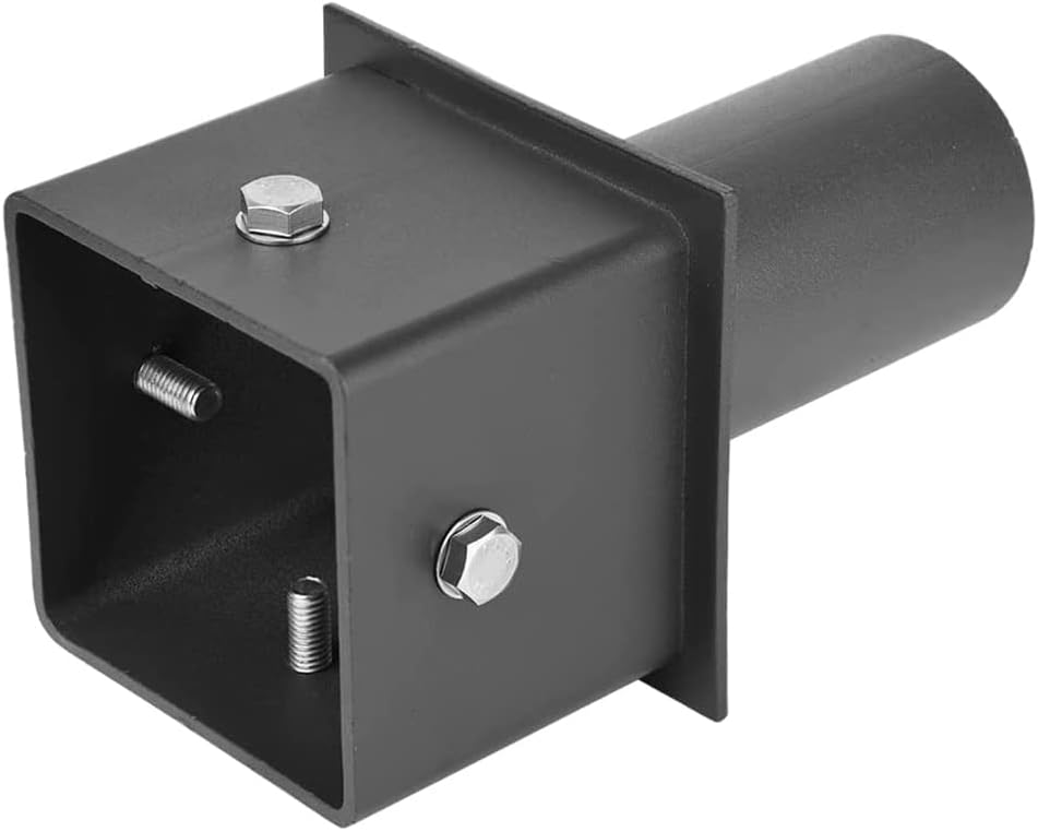 4" Square Pole Mount with 2-3/8" O.D. Tenon Adaptor Bracket, Light Pole Adapter for Slip Fit Mounting, Parking Lot LED Shoebox Fixture