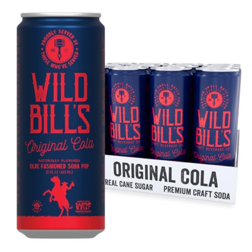 Wild Bill's Original Cola Soda Classic Craft Soda Pop Soft Drinks, Sodas Made with Pure Cane Sugar,...