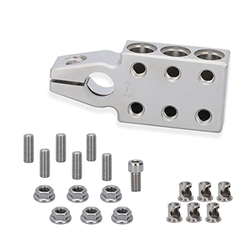 Battery Terminal Connector,12-Way Clamps 8AWG up to 4/0(XL) AWG Gauge, Positive and Negative (+/-)(Pair) for SAE/DIN/EN Tapered Top Post