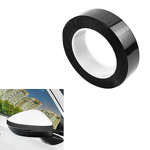 1 Roll Carbon Fiber Vinyl Wrap,Car Door Sill Protectors Strips,High Density Carbon Fibre Tape,Anti Scratch Black Wrap Film,Waterproof Vinyl Wrapping Tape for Car Interior, Vehicle&Laptop(3cmx5m)