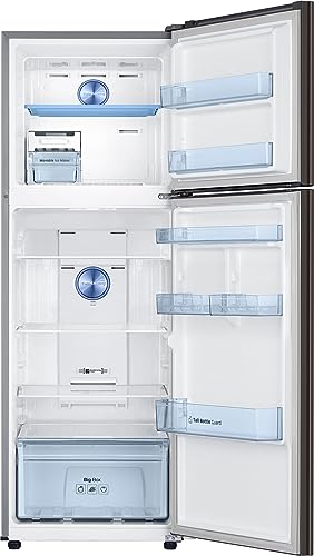 Image of Samsung 322 L, 2 Star, Bespoke Convertible 5-in-1, Digital Inverter with Display, Frost Free Double Door Refrigerator (RT37CB522C2 /HL, Cotta Steel Charcoal)