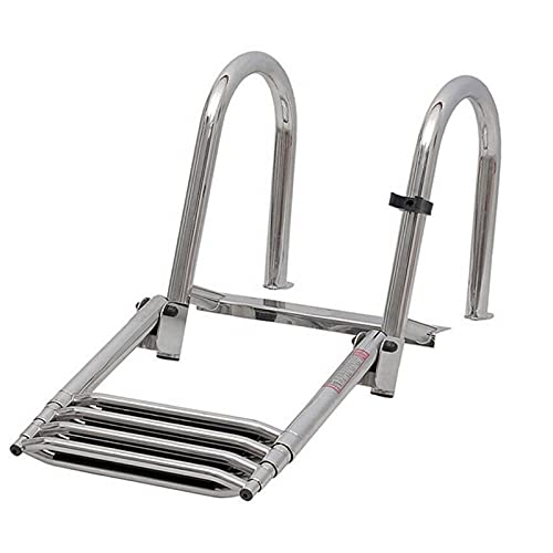 Escalera telescópica de 4 peldaños para piscina y barco miniatura 1