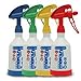 Kwaza Lot de 4 vaporisateurs Mercury Super Pro+ 360 ° - 0,5 l - 4 Couleurs - Instructions de Lavage et Instructions d'entretien (français Non Garanti)