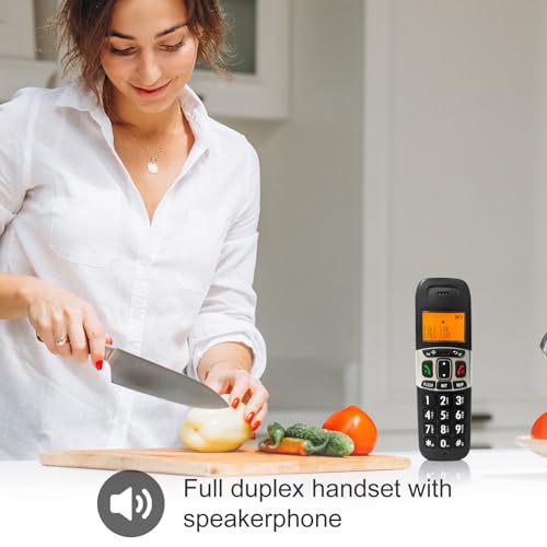 Ornin D1004 Teléfono Inalámbrico con Pantalla LCD Ámbar miniatura 3