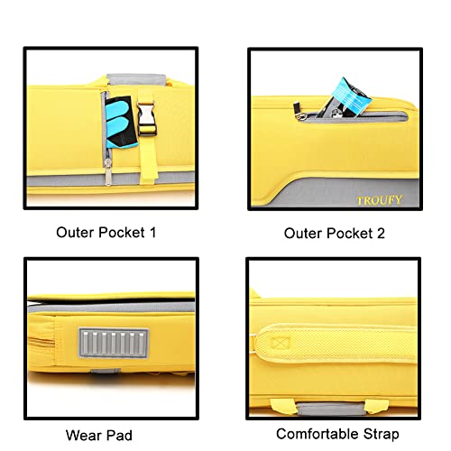 Sac à dos 4 x 4 Pool Cue Case jaune pour protéger vos flèches de billard