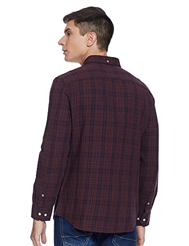 Image of Marks & Spencer Men's Regular (Shirt Wine XS)