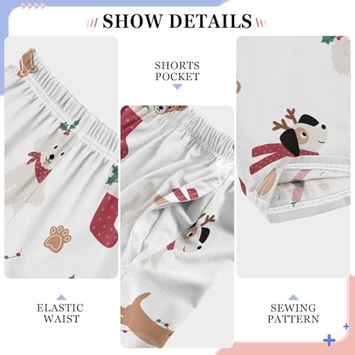 Boys' Pants Animal Christmas Cute Cartoon Dogs Long Bottoms Jogger Pants Elastic Waist Trousers with Pockets S-XL4