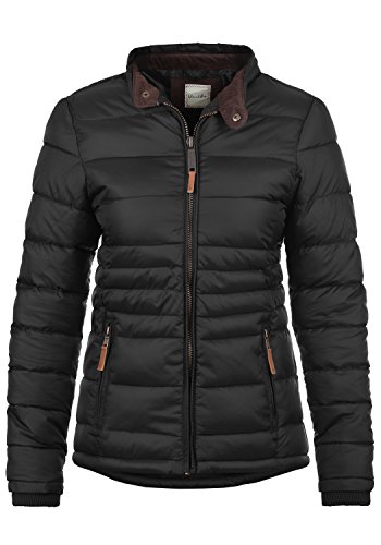 BlendShe Cora Chaqueta Acolchada de Plumas Chaqueta De Entretiempo para Mujer con Cuello Alto, tamaño:L, Color:Black (70155)
