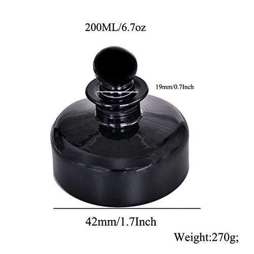 Ericotry 1Pcs Black Glass Diffuser Bottle Empty Refillable Aromatherapy Jar Container Fragrance Accessories Use For Home Aromatherapy Essential Oil Fragrance Accessories #TOP1