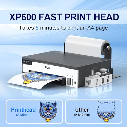 plk a4 dtf printer with xp600 printhead amp roll feeder l8058 dtf transfer machine with white stirring system100 transfer rate for diy printingprinterovenlaptopconsumables