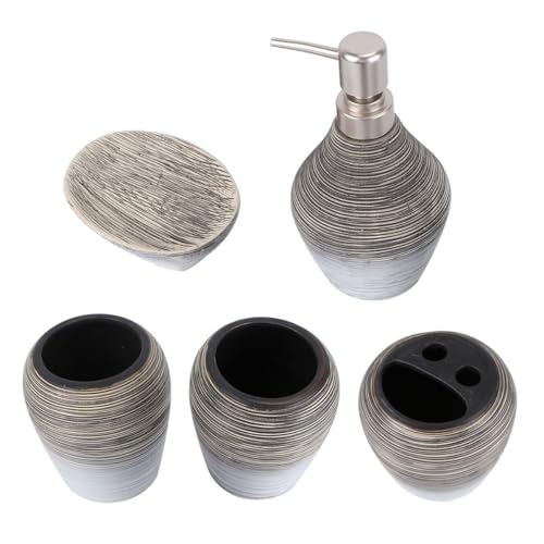 Soporte para cepillo de dientes de cerámica y tazas de baño ligeras 2