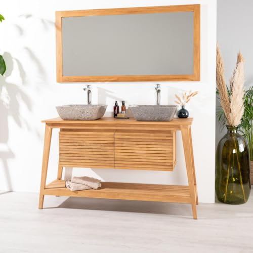 Wanda collection - Meuble en Teck de Salle de Bain Scandinave 140 cm