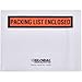 Global Industrial Packing List Envelopes W/Print, 4-1/2"L x 5-1/2"W, Orange, 1000/Pk